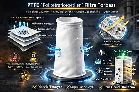 ANA SAYFA 9 PTFE Politetrafloroetilen Filtre Torbalari