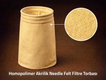 homopolimer akrilik needle felt filtre torbası
